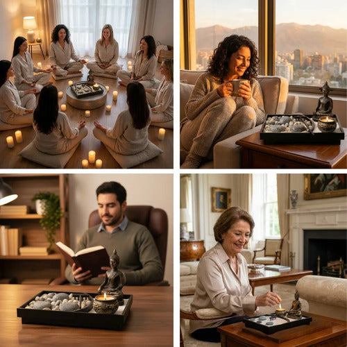 Set zen Buda decoración de interiores
