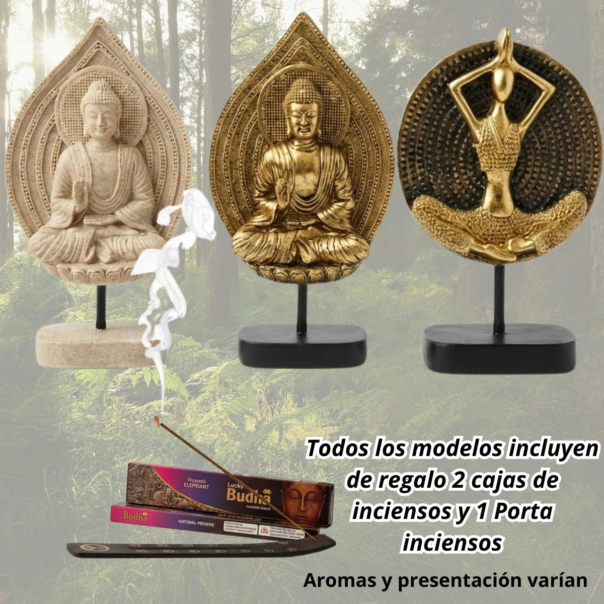 Estatua Decorativa Zen: Buda & Yogui (25 cm)