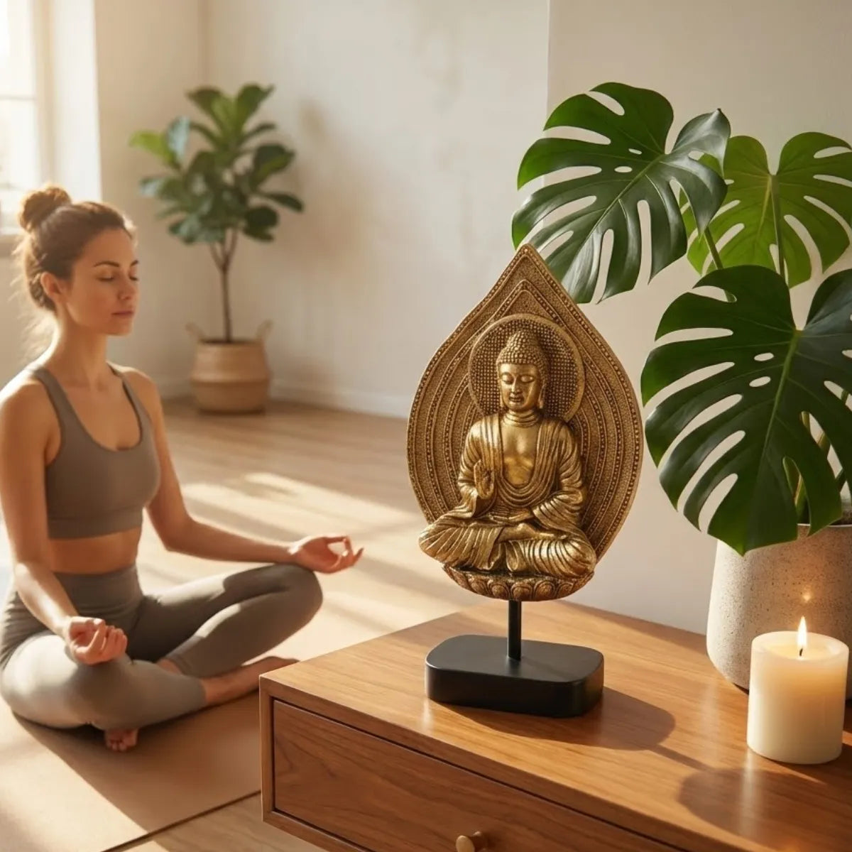 Estatua Decorativa Zen: Buda & Yogui (25 cm)