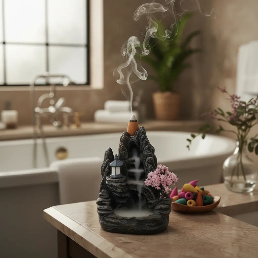 Cascada de Humo Zen Fuente Mística + Botella de 75 Conos