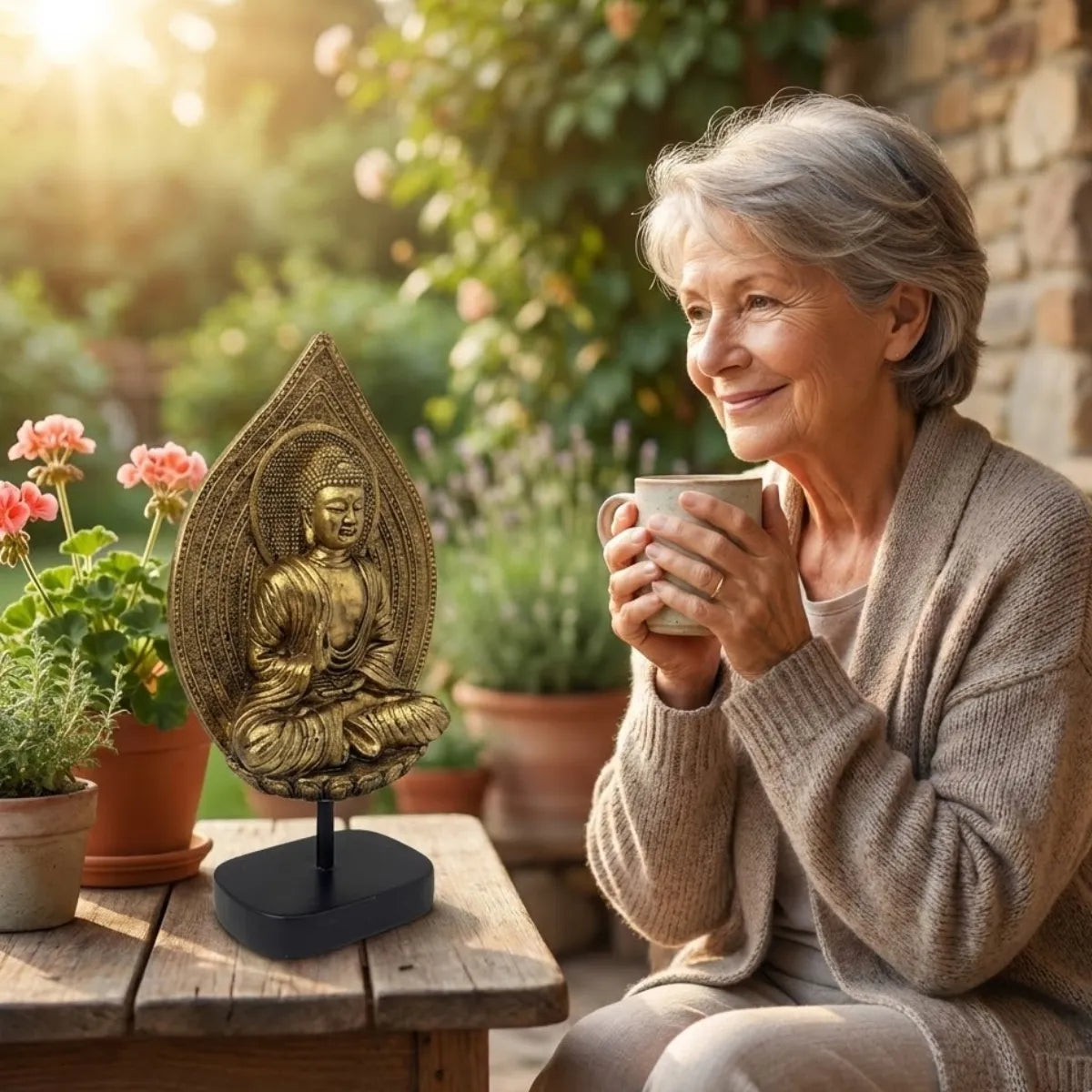 Estatua Decorativa Zen: Buda & Yogui (25 cm)