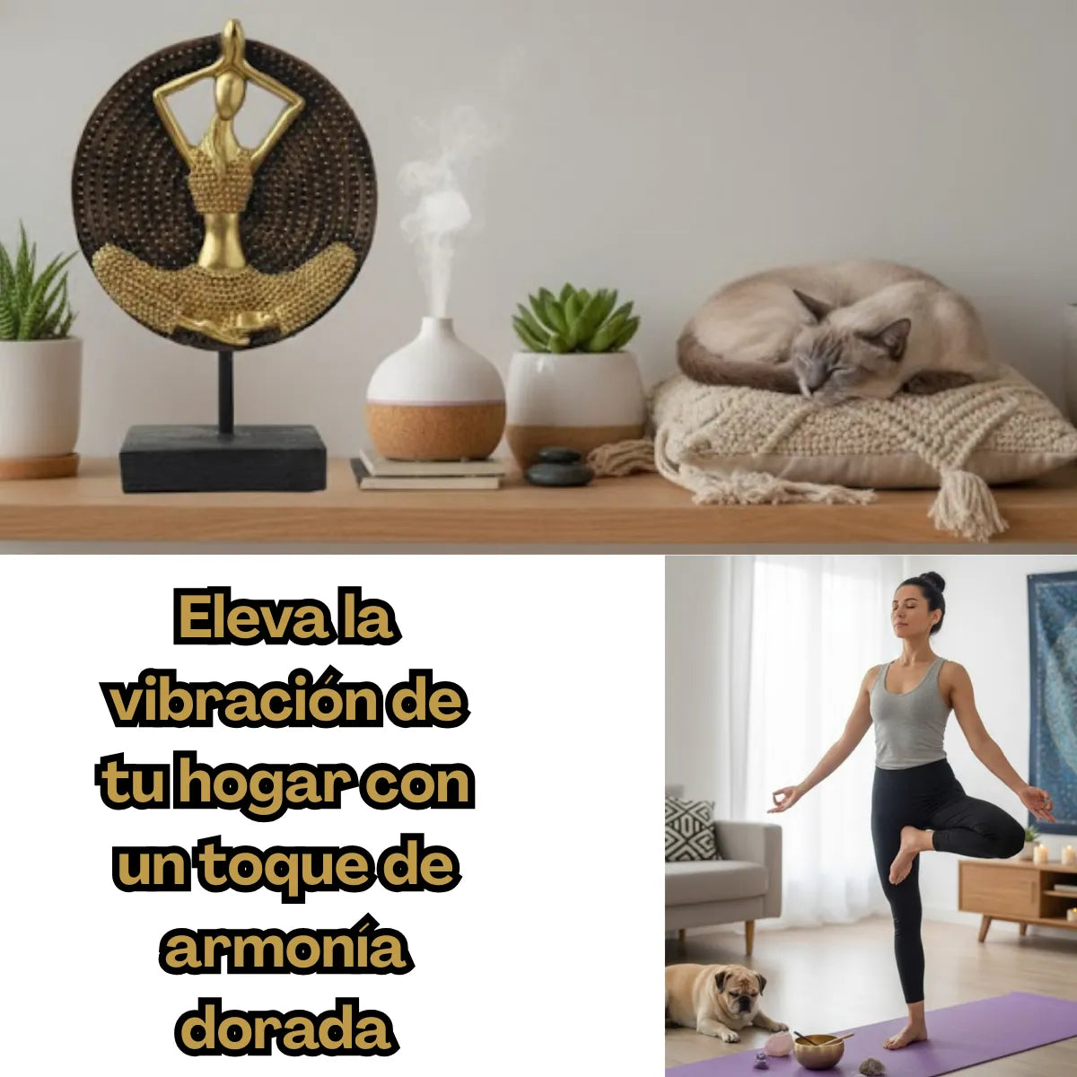 Estatua Decorativa Zen: Buda & Yogui (25 cm)