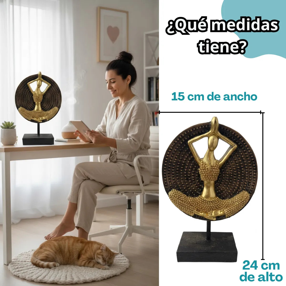 Estatua Decorativa Zen: Buda & Yogui (25 cm)