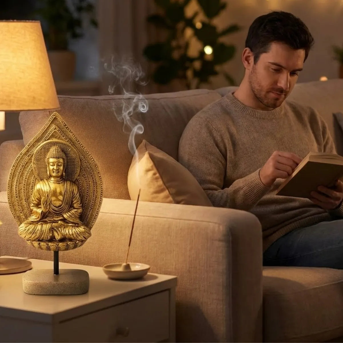 Estatua Decorativa Zen: Buda & Yogui (25 cm)